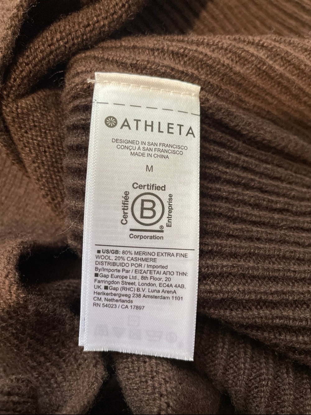 Athleta, Alpine spirit, wrap, sweater wool and cashmere blend medium - Picture 3 of 4